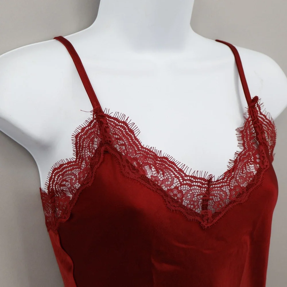 Madden Girl Asymmetrical Slip Dress Womens‎ XS Red